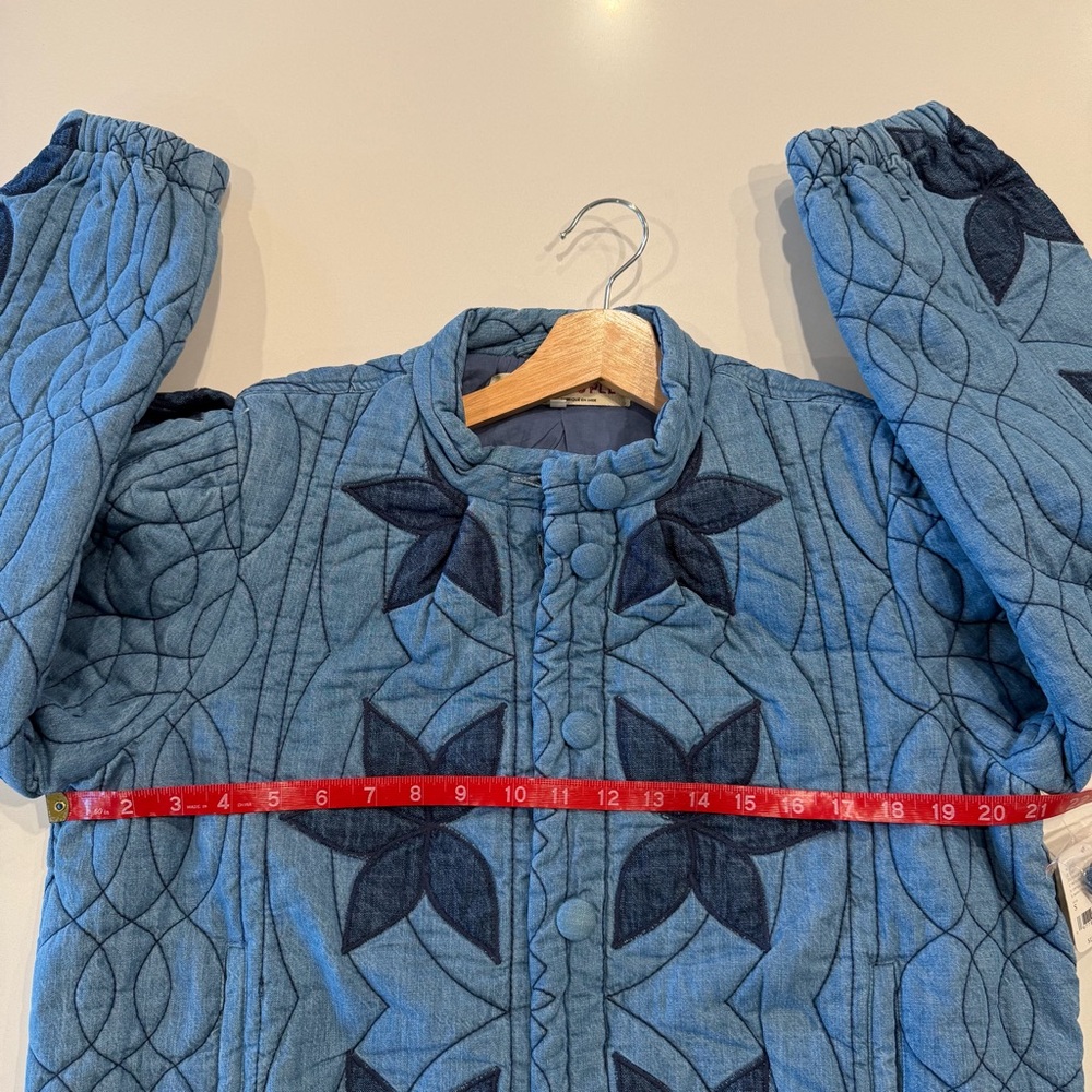 Free People Quinn Blue Quilted Jacket Size Small - Picture 6 of 8